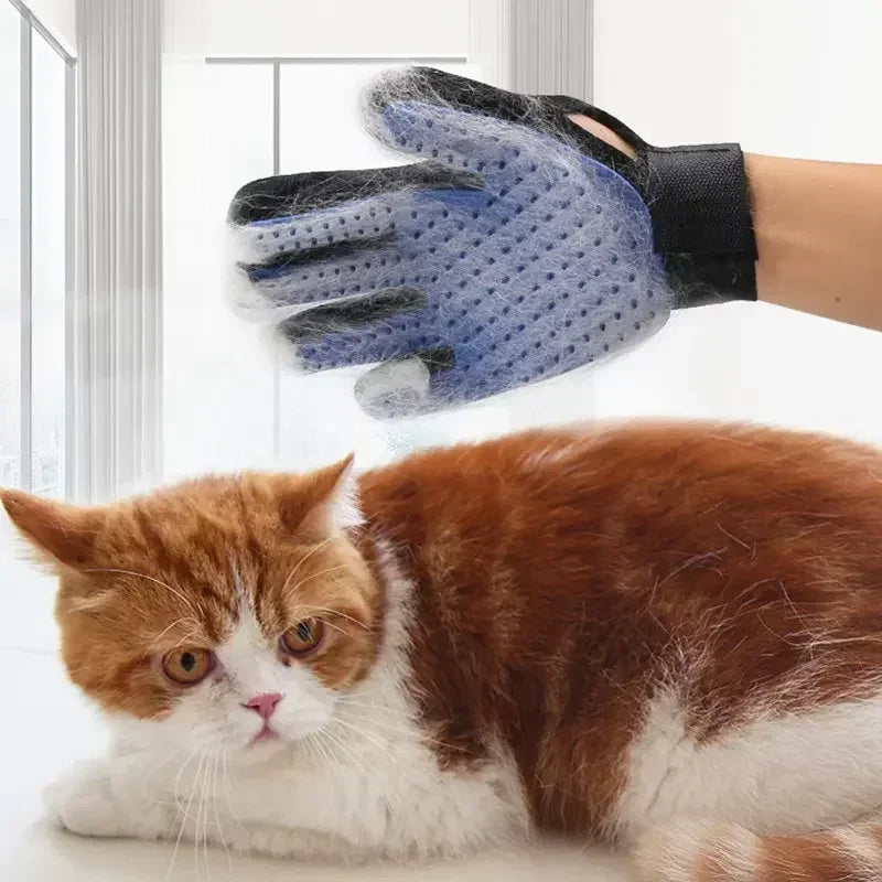Silicone Cat Grooming Glove – Hair Removal & Massage Tool