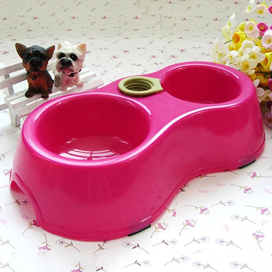 Double Cat Bowl with Water Dispenser – Raised Stand Design