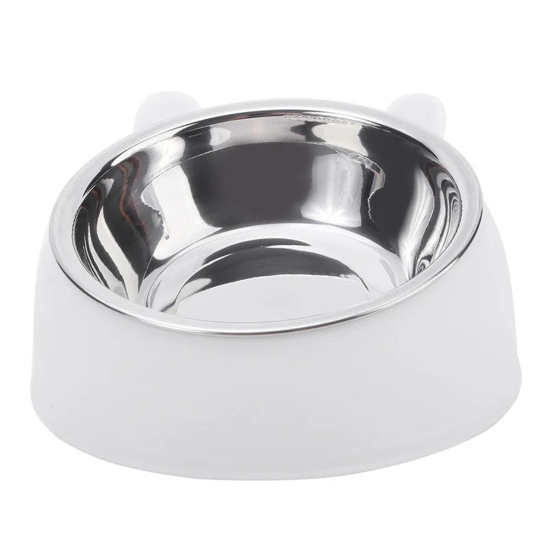 Ergonomic Tilted Cat Bowl – Anti-Slip, Anti-Vomit