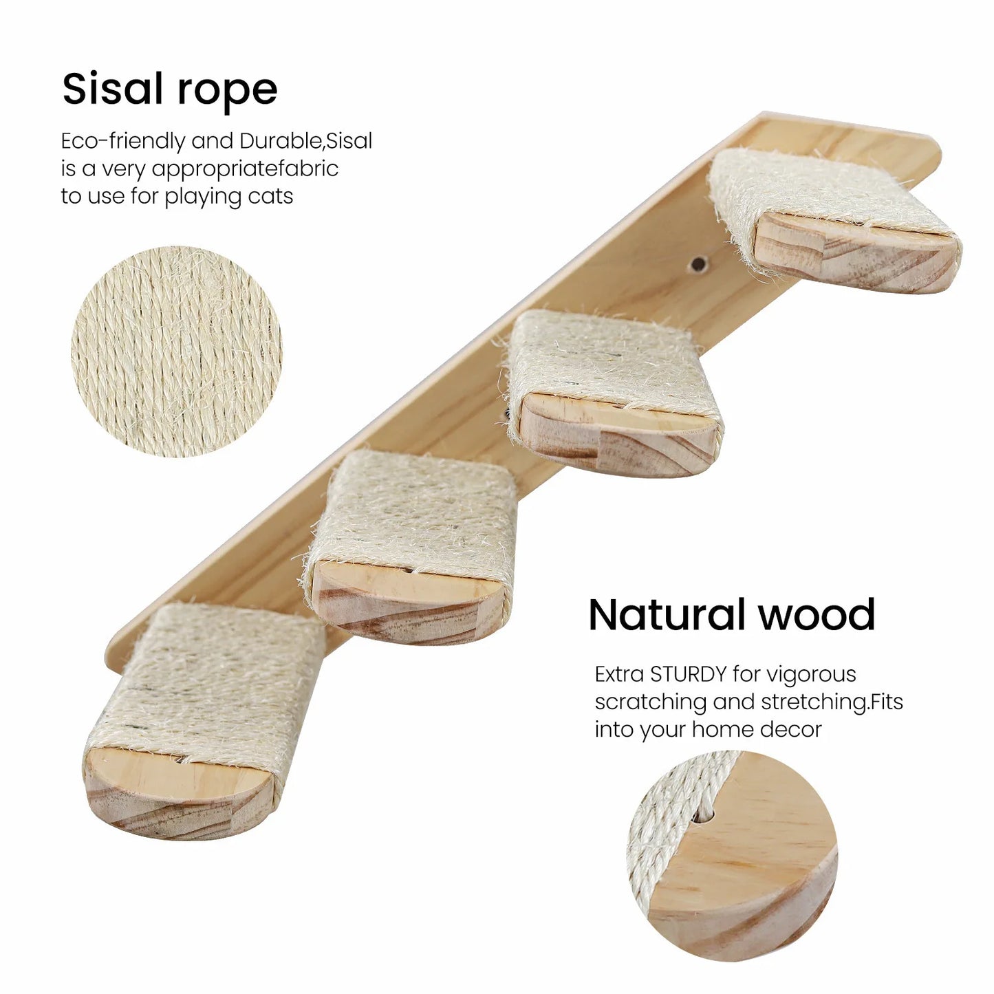 Wall-mounted Cat Hammock Bed & Shelf Set