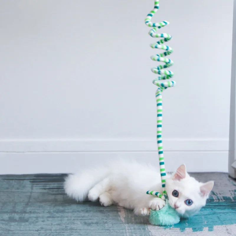 Interactive Hanging Cat Toy – With Bell & Feather