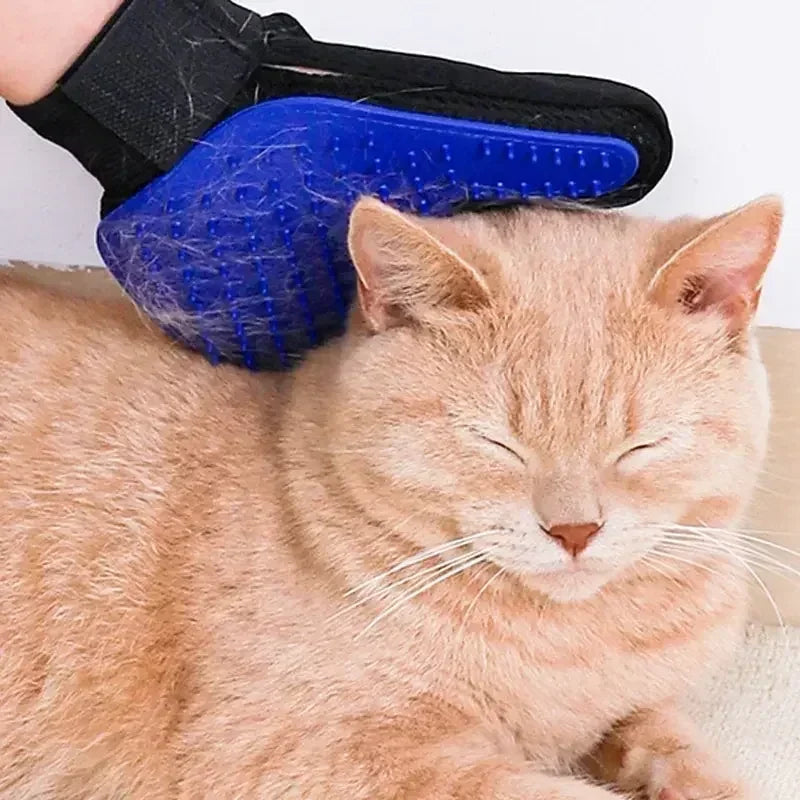 Silicone Cat Grooming Glove – Hair Removal & Massage Tool