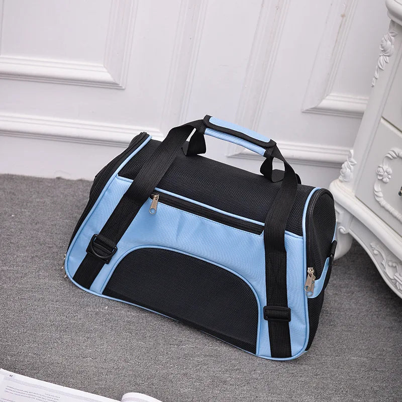 4-Sided Mesh Cat Travel Bag – Foldable & Breathable