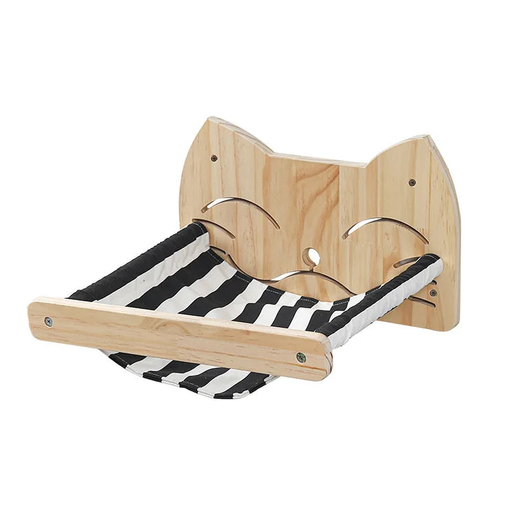 Wall-mounted Cat Hammock Bed & Shelf Set