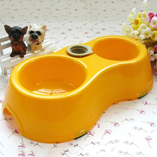 Double Cat Bowl with Water Dispenser – Raised Stand Design