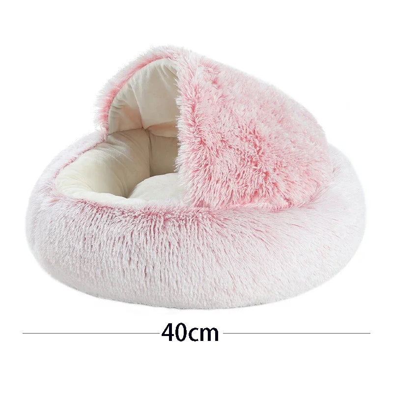 Cozy Plush Cat Cave Bed – Covered Nest Design