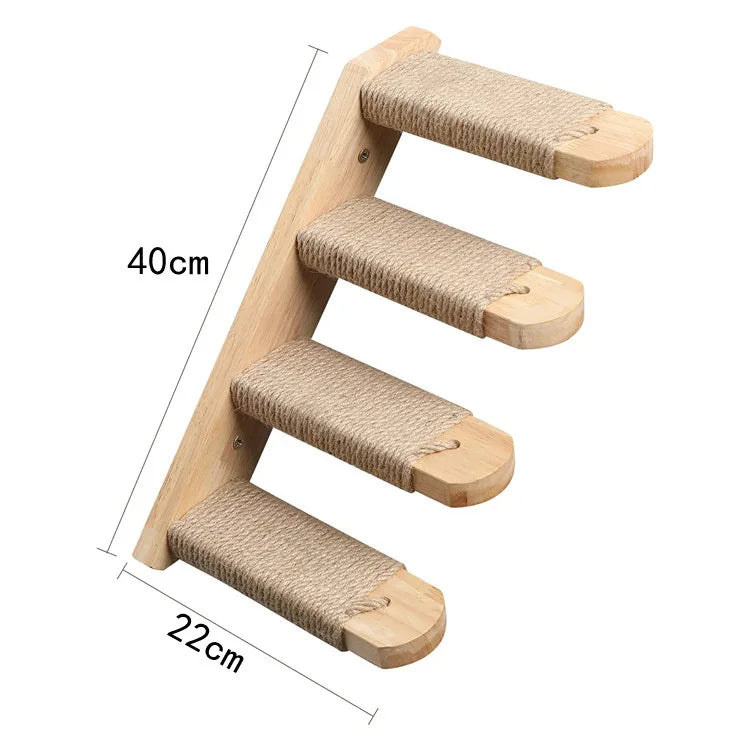 Wall-mounted Cat Hammock Bed & Shelf Set