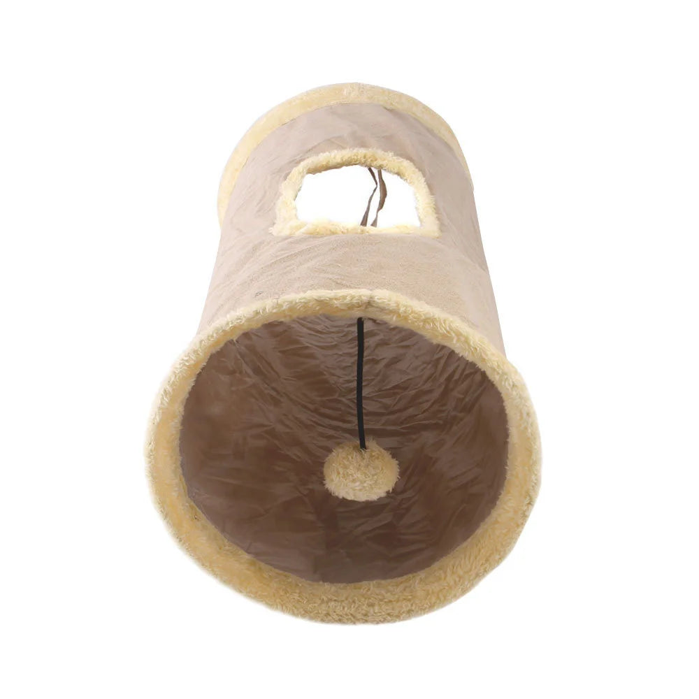 Suede Collapsible Cat/Tunnel Play Tube