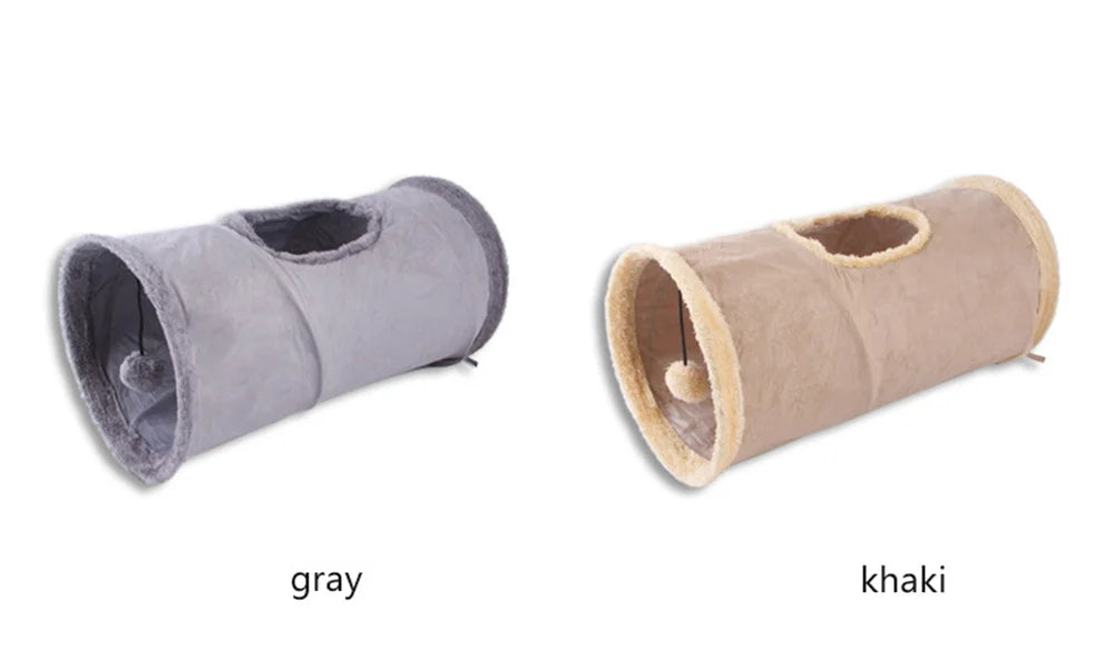 Suede Collapsible Cat/Tunnel Play Tube