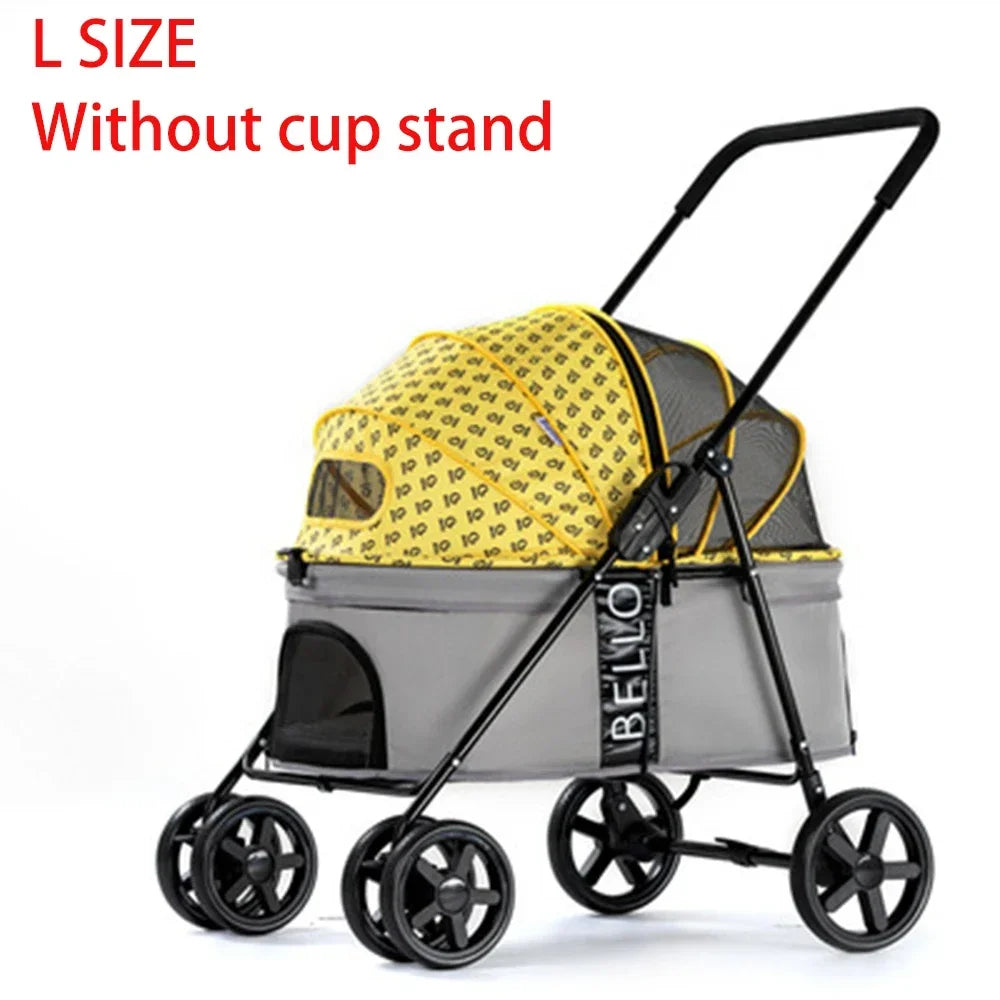 Lightweight Foldable Pet Stroller – Compact Travel Carrier