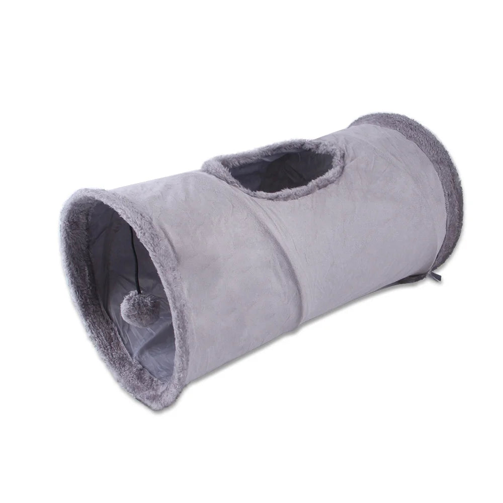 Suede Collapsible Cat/Tunnel Play Tube