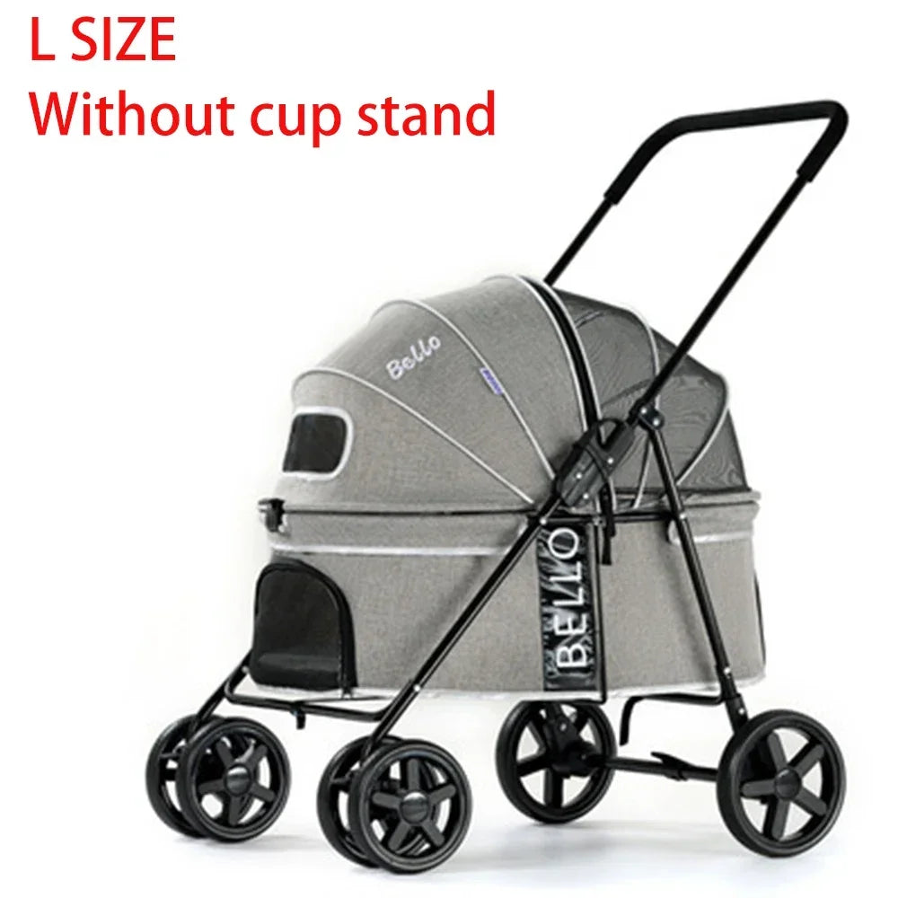 Lightweight Foldable Pet Stroller – Compact Travel Carrier