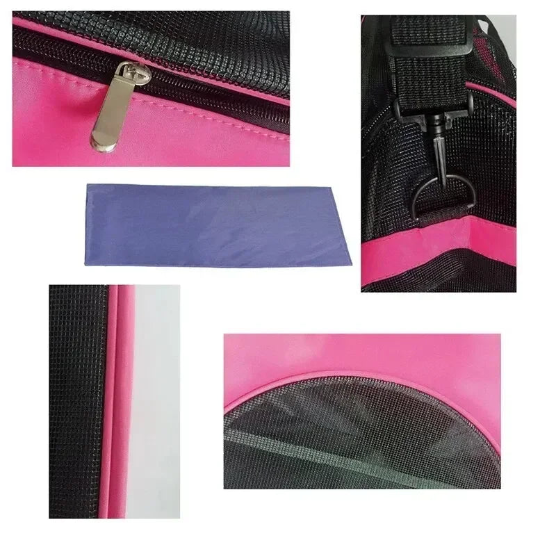 4-Sided Mesh Cat Travel Bag – Foldable & Breathable