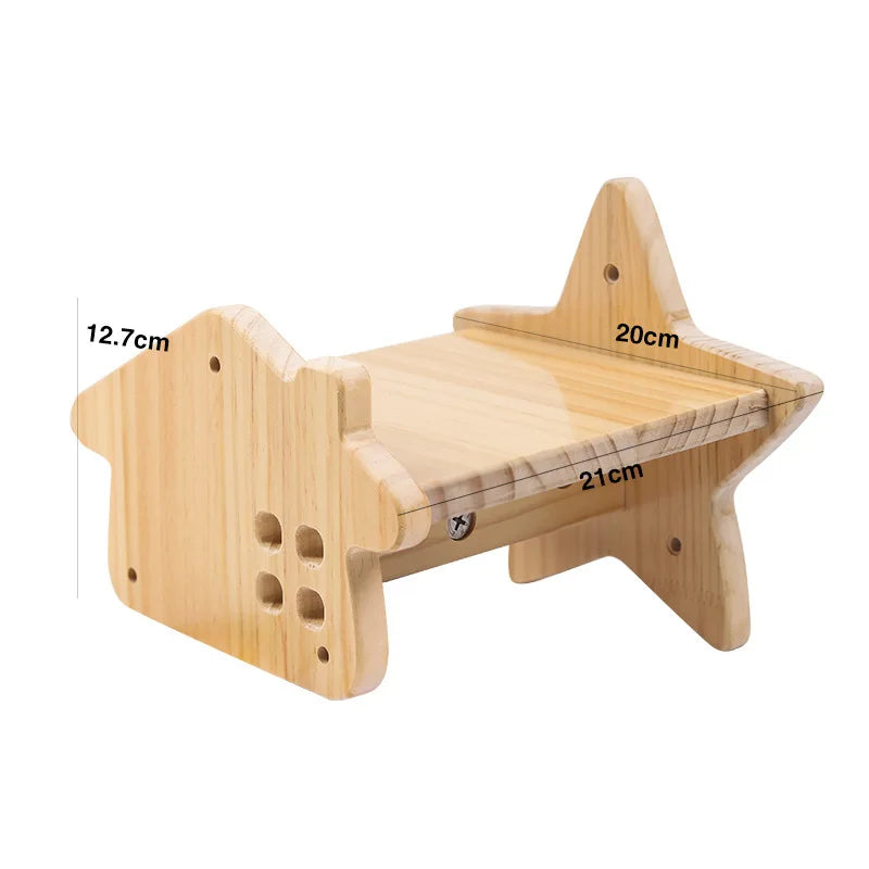 Wall-mounted Cat Hammock Bed & Shelf Set