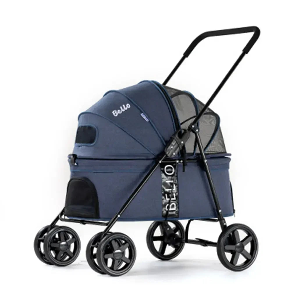 Lightweight Foldable Pet Stroller – Compact Travel Carrier