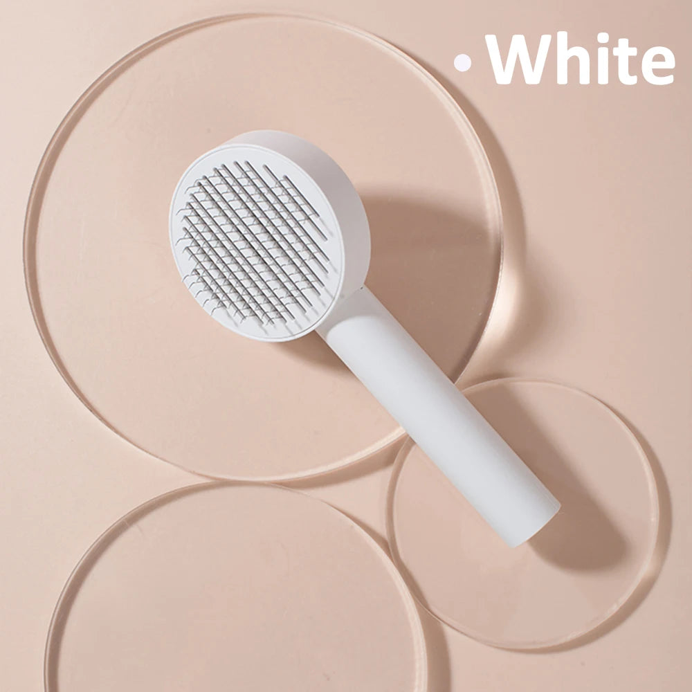 Self-Cleaning Pet Hair Brush – Cat & Dog Grooming Tool