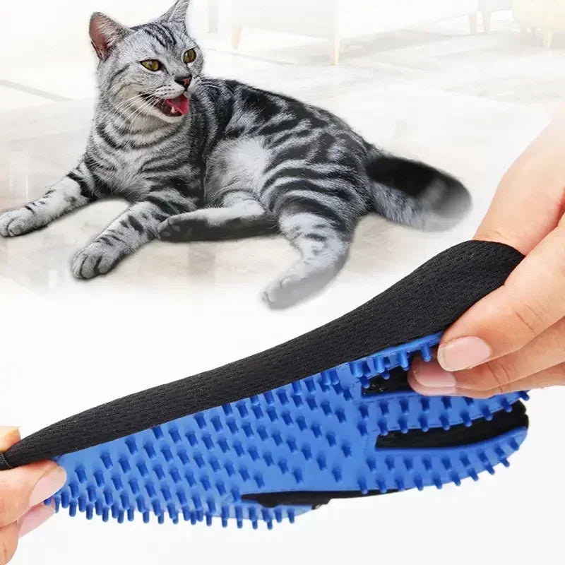 Silicone Cat Grooming Glove – Hair Removal & Massage Tool