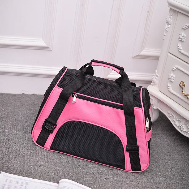4-Sided Mesh Cat Travel Bag – Foldable & Breathable