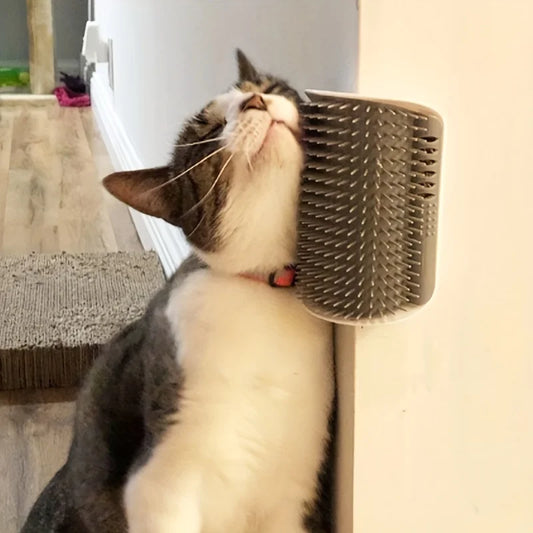 Self-Grooming Cat Brush – Wall-Mounted Massager