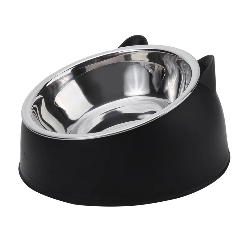 Ergonomic Tilted Cat Bowl – Anti-Slip, Anti-Vomit