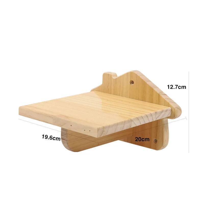 Wall-mounted Cat Hammock Bed & Shelf Set