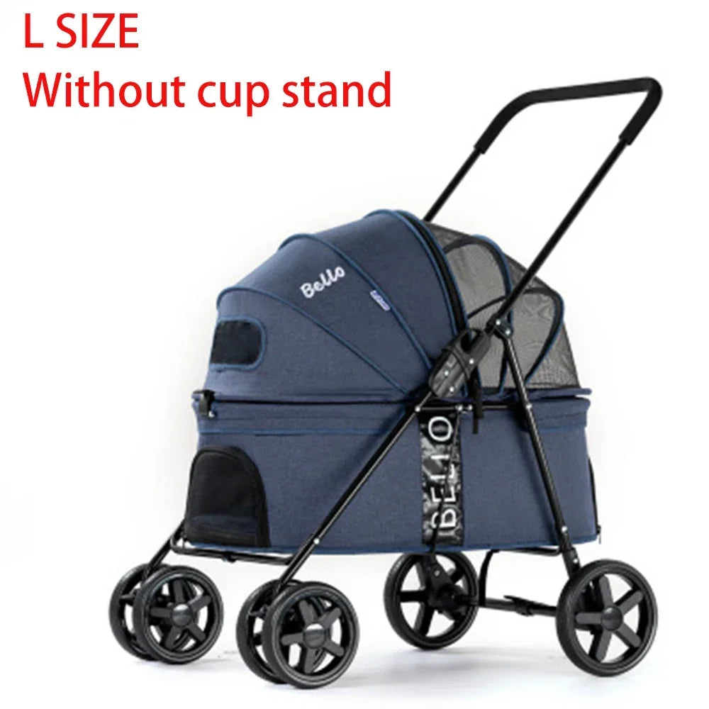 Lightweight Foldable Pet Stroller – Compact Travel Carrier