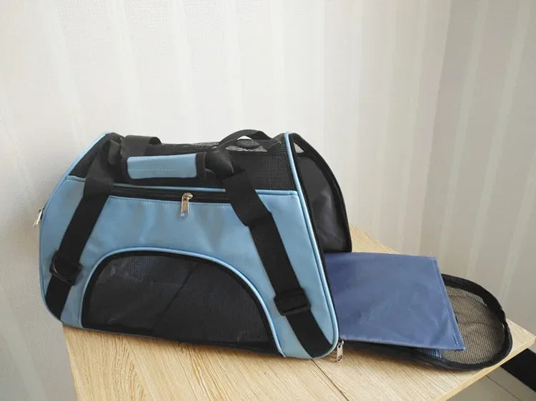 4-Sided Mesh Cat Travel Bag – Foldable & Breathable