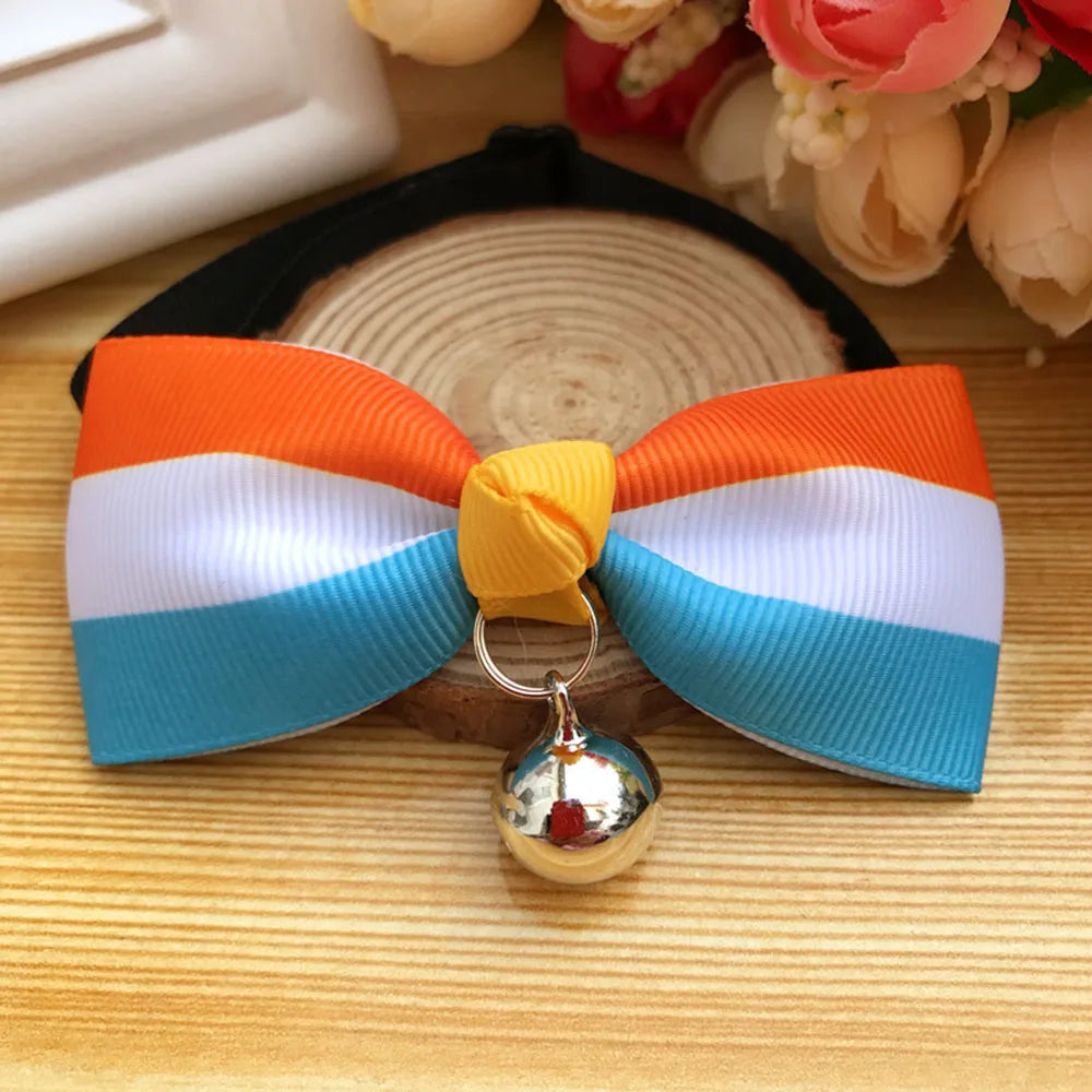 Cat Bow Tie Collar – Adjustable with Bell for Holidays & Photos