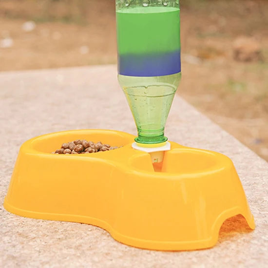 Double Cat Bowl with Water Dispenser – Raised Stand Design