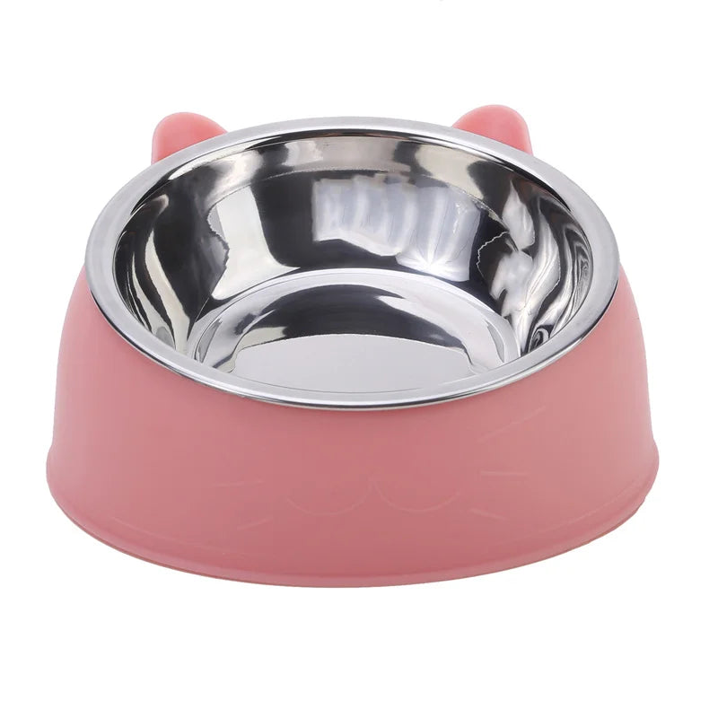 Ergonomic Tilted Cat Bowl – Anti-Slip, Anti-Vomit