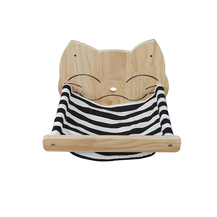 Wall-mounted Cat Hammock Bed & Shelf Set