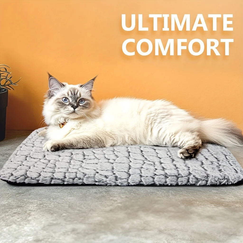 Self-Warming Cat Bed – Thermal Plush Mat