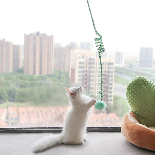 Interactive Hanging Cat Toy – With Bell & Feather