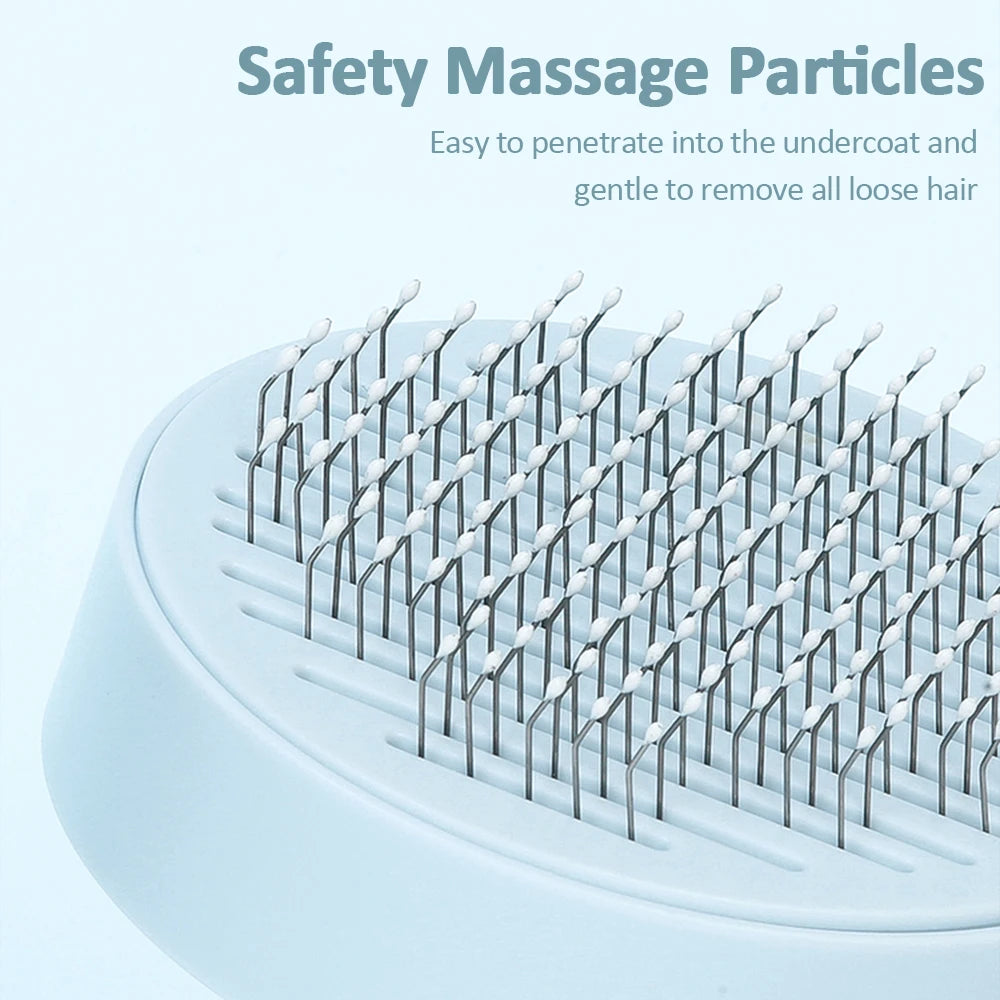Self-Cleaning Pet Hair Brush – Cat & Dog Grooming Tool