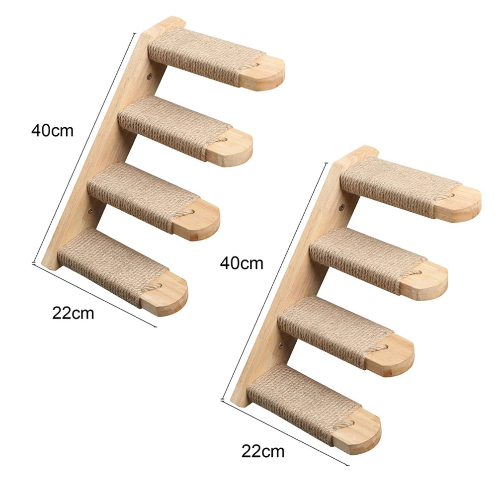 Wall-mounted Cat Hammock Bed & Shelf Set
