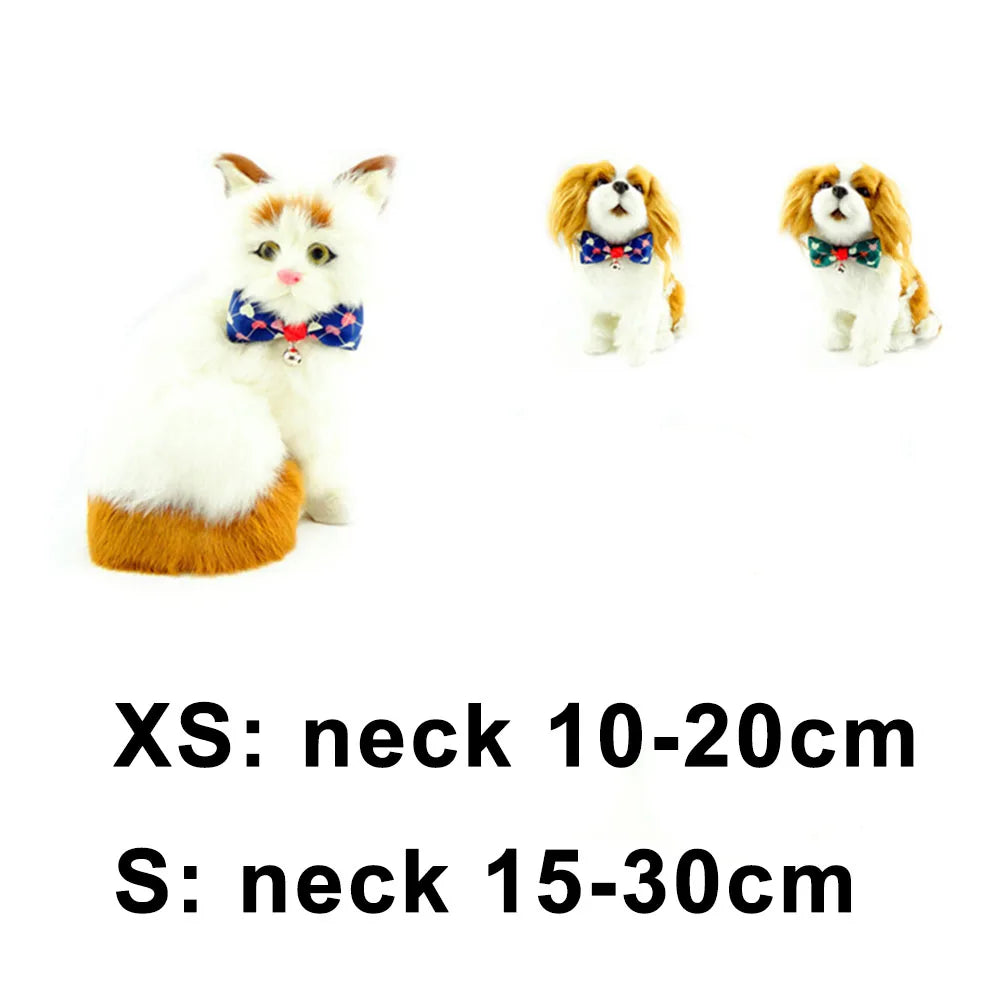 Cat Bow Tie Collar – Adjustable with Bell for Holidays & Photos