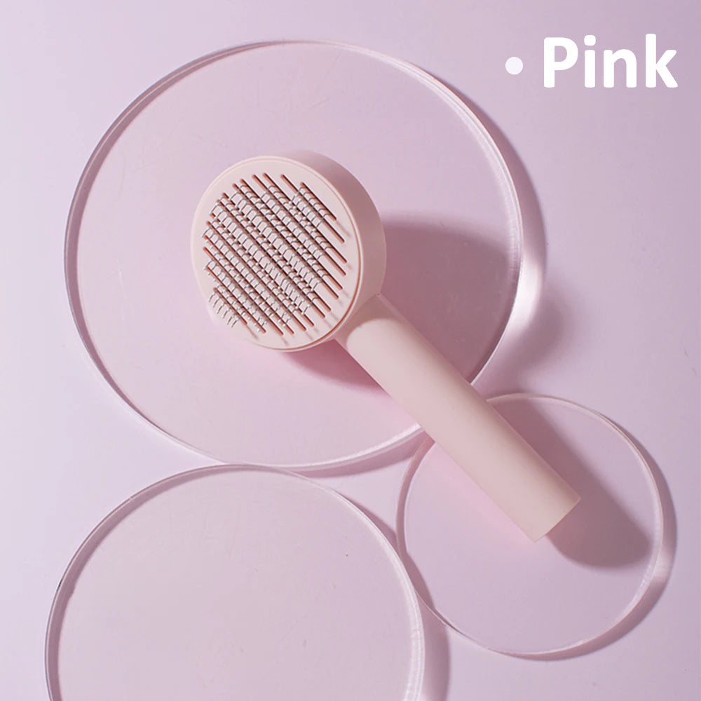 Self-Cleaning Pet Hair Brush – Cat & Dog Grooming Tool