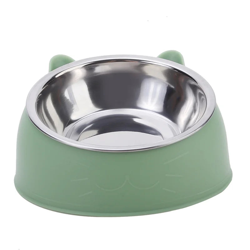 Ergonomic Tilted Cat Bowl – Anti-Slip, Anti-Vomit