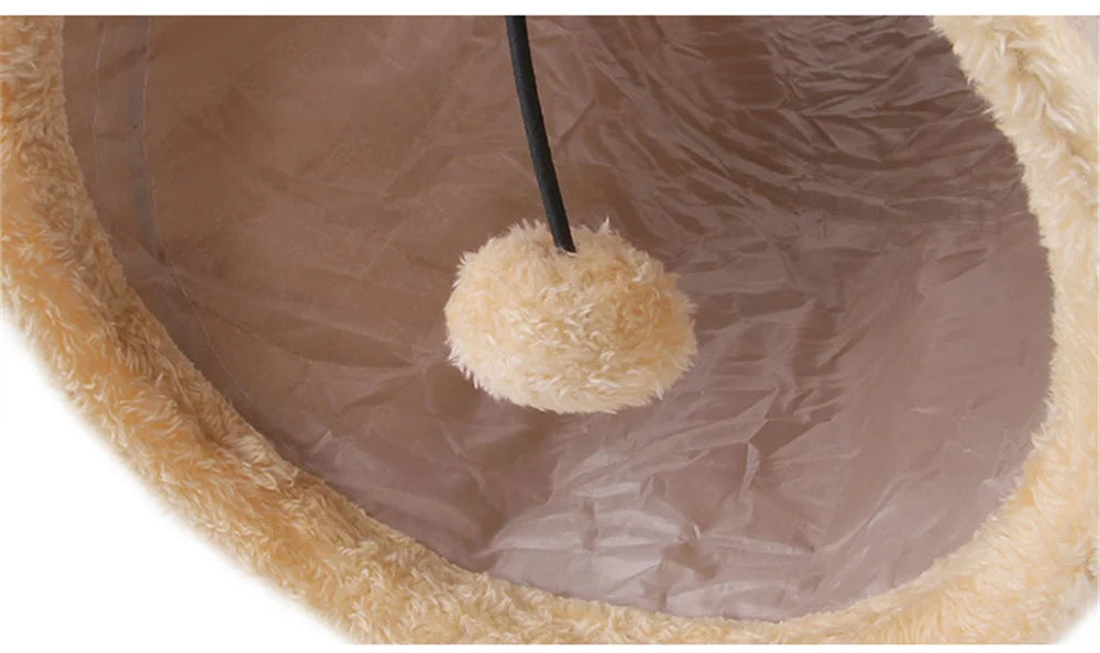 Suede Collapsible Cat/Tunnel Play Tube