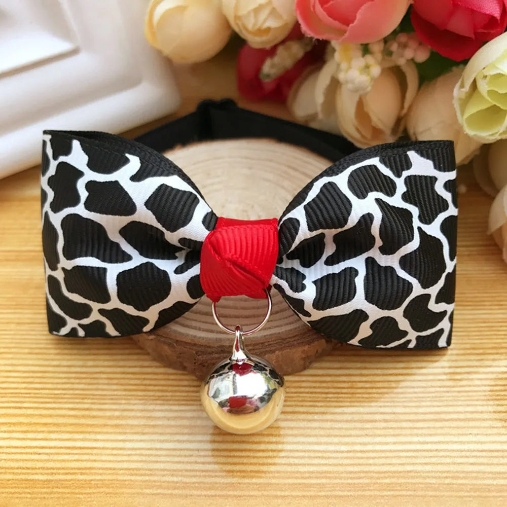 Cat Bow Tie Collar – Adjustable with Bell for Holidays & Photos