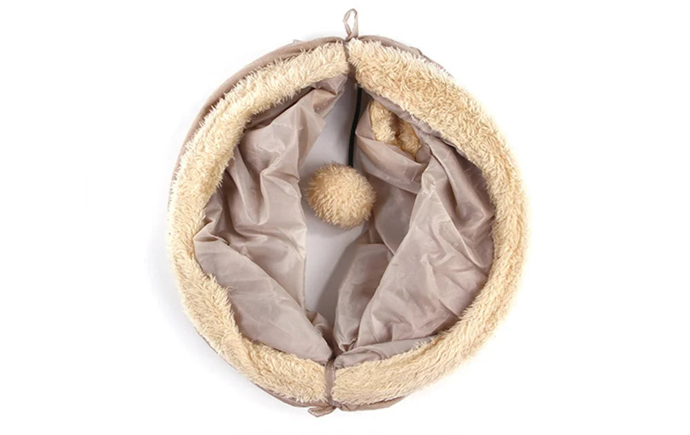 Suede Collapsible Cat/Tunnel Play Tube