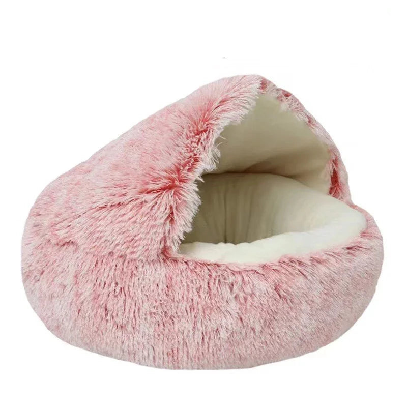 Cozy Plush Cat Cave Bed – Covered Nest Design