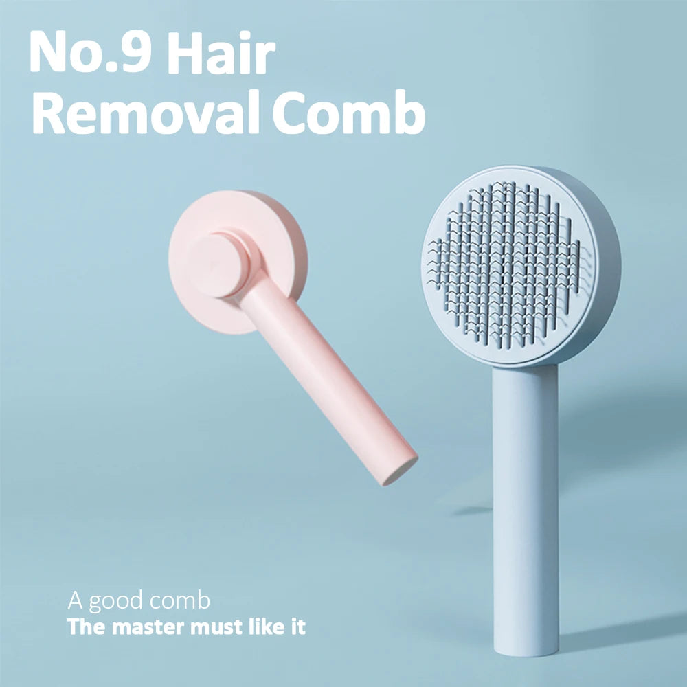 Self-Cleaning Pet Hair Brush – Cat & Dog Grooming Tool