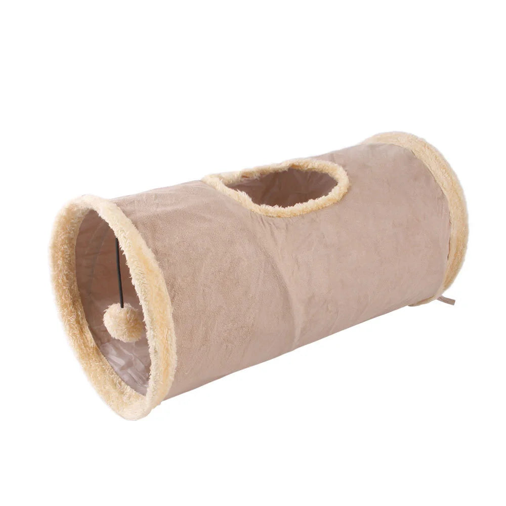 Suede Collapsible Cat/Tunnel Play Tube