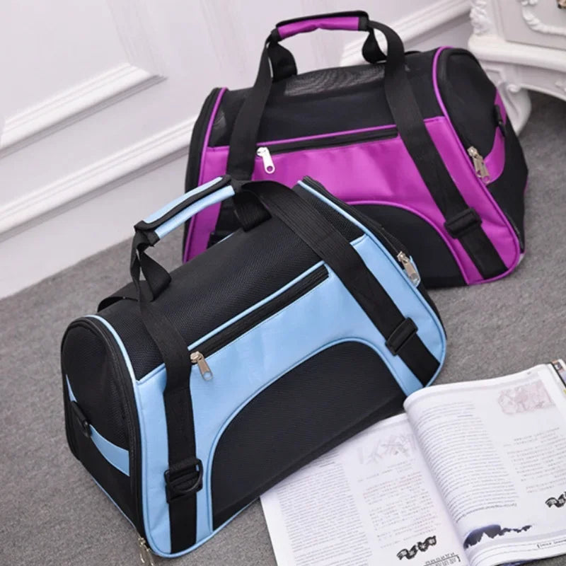 4-Sided Mesh Cat Travel Bag – Foldable & Breathable