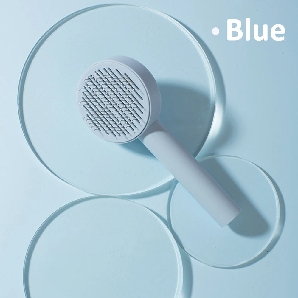 Self-Cleaning Pet Hair Brush – Cat & Dog Grooming Tool